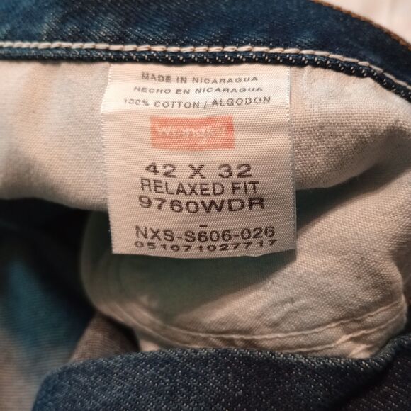 Men's Wrangler 5 Star Relaxed Fit Jeans NEW With Tags  42 x 32 9760WDR - Picture 4 of 6